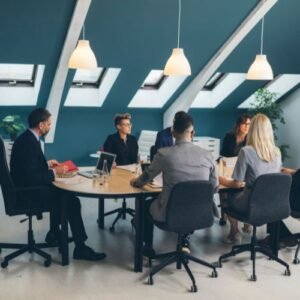 State-of-the-art conference hall at Prime Rose Venues in Gurgaon with AV setup for seminars.