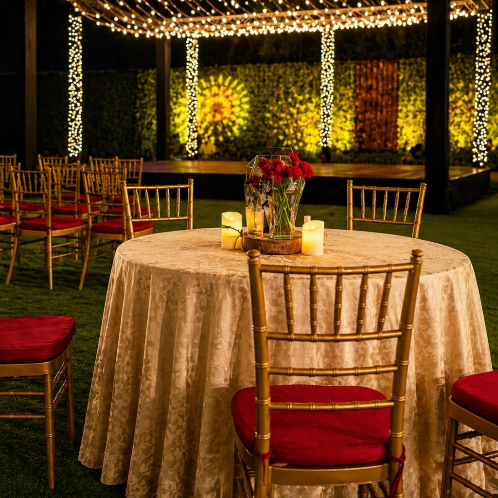 Best wedding venues near me in Gurgaon with banquet hall and lawn venue at Devam Greens Farmhouse