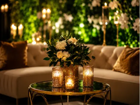 Wedding entrance décor at The Forest Destination in Faridabad